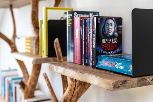 Biblioteca en la casa vacacional