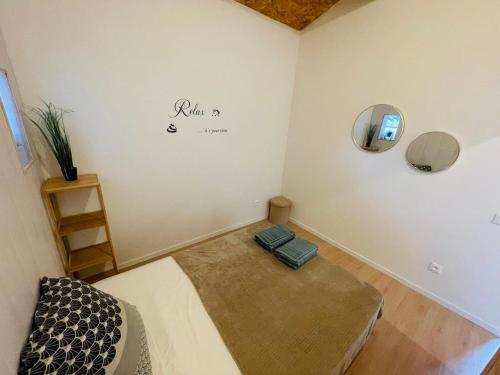 Postel nebo postele na pokoji v ubytování Maison cocooning au calme