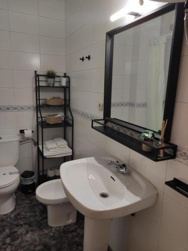 Koupelna v ubytování Hostal Taberno