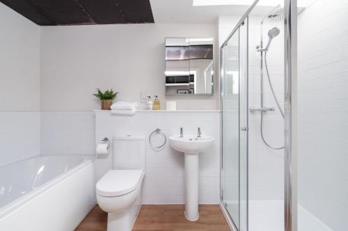 Koupelna v ubytování Central Oasis