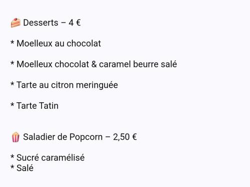 a screenshot of a cell phone with the words moxify all chocolate and caramel at Le Doumé Studio d'hôte chez l'habitant in Marseille