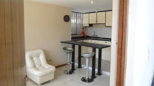 Kuchyň nebo kuchyňský kout v ubytování Furnished Aparments Arequipa