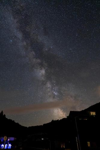 a starry night with the milky way in the sky at Appartement au Cœur du Col de Rousset in Saint-Agnan-en-Vercors