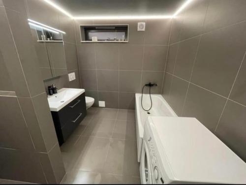 Bilik mandi di Basement apartment