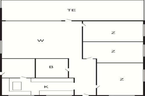 a schematic diagram of a room at 4 star holiday home in Ålbæk in Ålbæk