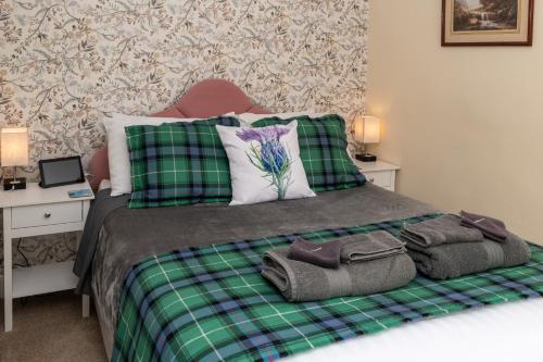 Dunfallandy House Hotelにあるベッド