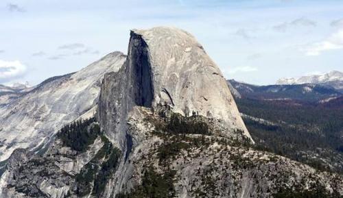 a large rock formation on top of a mountain at Mariposa Grove Creekside Retreat in Fish Camp