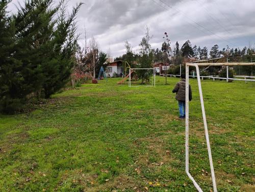 Jardin de l'établissement Cabañas Terra Nova Colbun Machicura