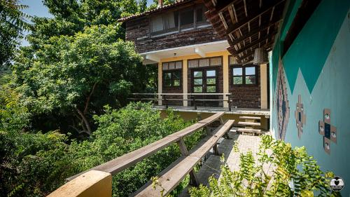 Κήπος έξω από το Casa Mazunteña