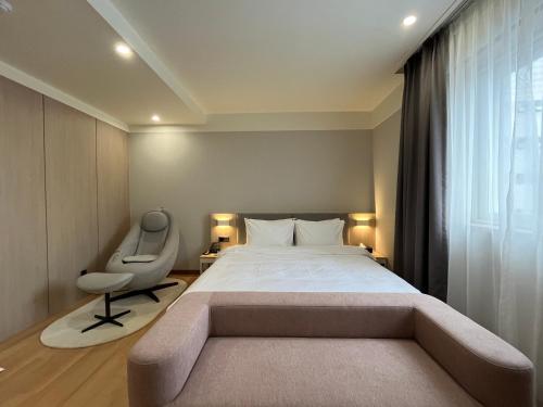 Postel nebo postele na pokoji v ubytování Hound Hotel Ulsan Haksan