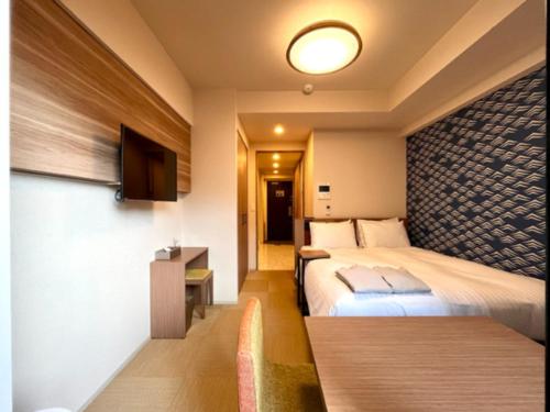 Cama o camas de una habitación en HIYORI Stay Kyoto Kamogawa
