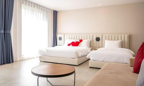 Katil atau katil-katil dalam bilik di Miryang Ever Miracle Hotel
