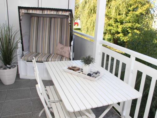 Μπαλκόνι ή βεράντα στο Exkl App Strandgut, Balkon, 300 m zum Strand