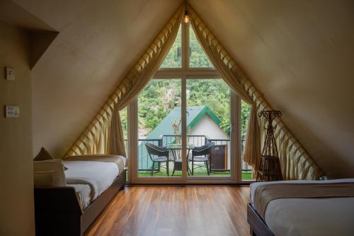 Posezení v ubytování Trishuli Villa