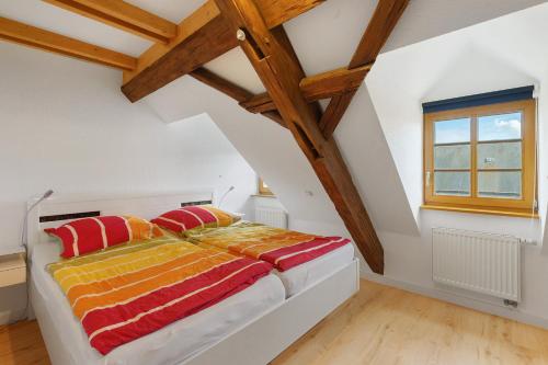 Postel nebo postele na pokoji v ubytování Gutshof Lesch - Ferienwohnung 2