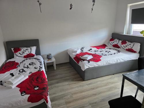 Cama o camas de una habitación en Pension Fürstenzell