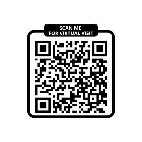 un code qr noir et blanc avec un signe dit envoyez-moi pour une visite virtuelle dans l'établissement Bluestay 281 - Superbe appartement avec terrasse, à Paris