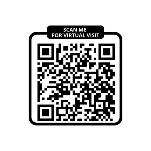 un code qr noir et blanc avec un signe me scanner pour une visite virtuelle dans l'établissement 126 Suite Abraham - Superbe Appartement à Paris, à Paris