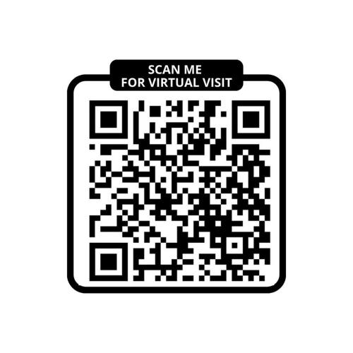 un code qr noir et blanc avec un signe me scanner pour une visite virtuelle dans l'établissement Bluestay 150 - Charmant appartement à Paris, à Paris