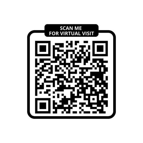 un code qr noir et blanc avec un signe me scanner pour une visite virtuelle dans l'établissement 865 Suite Jasmin - Superbe appartement, à Montreuil