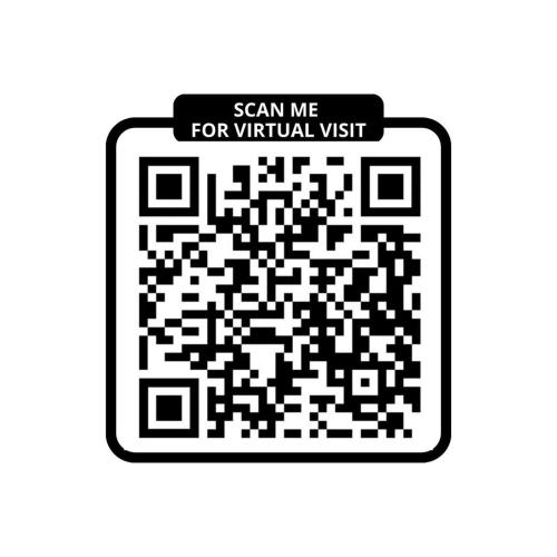 un code qr noir et blanc avec un signe me scanner pour une visite virtuelle dans l'établissement 323 Suite Louis - Superbe Appartement à Paris, à Paris