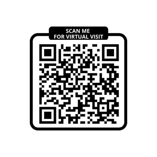 un code qr noir et blanc avec un signe me scanner pour une visite virtuelle dans l'établissement 157 Suite Sacha - Superbe Duplex à Paris, à Paris