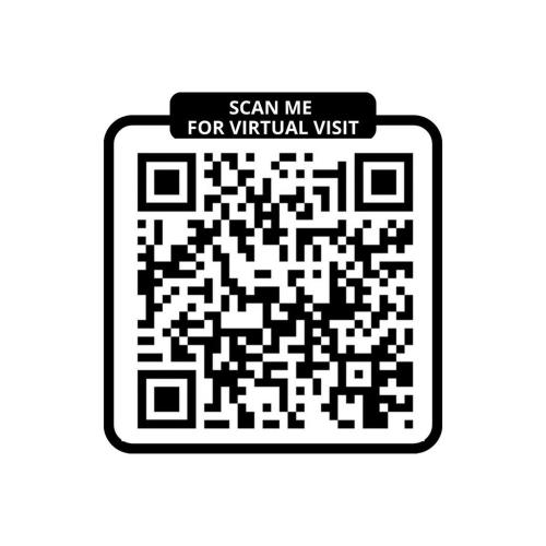un code qr noir et blanc avec un signe me scanner pour une visite virtuelle dans l'établissement Bluestay 13 - Charmant appartement à Paris, à Paris