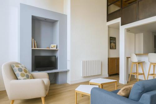 Televisyen dan/atau pusat hiburan di Authentic charm Quartier Burdeau Lyon 1st