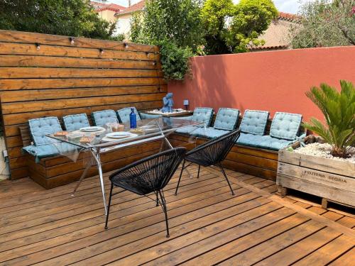 Αίθριο ή υπαίθριος χώρος στο Le Cosy, maison de ville, avec jolie terrasse