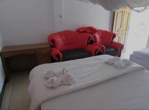 Postel nebo postele na pokoji v ubytování Silvester guest house