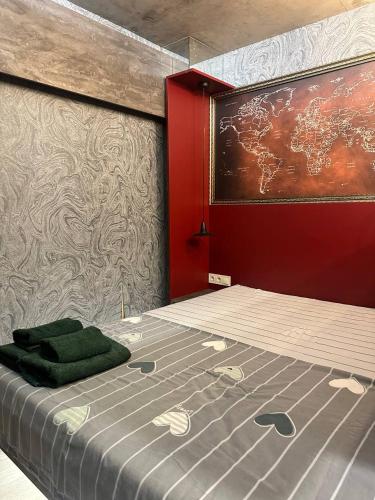 Ένα ή περισσότερα κρεβάτια σε δωμάτιο στο MAGNIT Apartments у самого моря