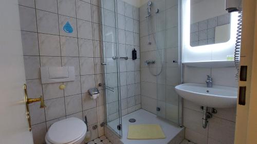 Koupelna v ubytování Hotel Kutzbach