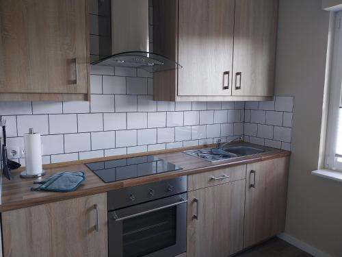 Kuchyň nebo kuchyňský kout v ubytování Ferienwohnung Mumm