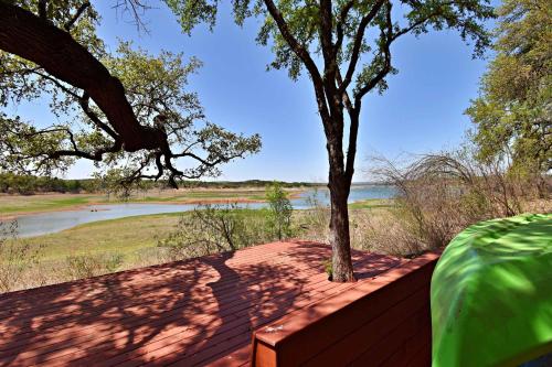 a tree sitting next to a body of water at Pet-Friendly Oasis in Gated Community in Spicewood