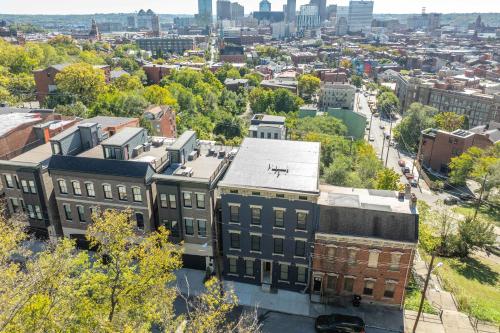 an aerial view of the city of philadelphia at Queen City Views 4 Chic Apt in Cincinnati