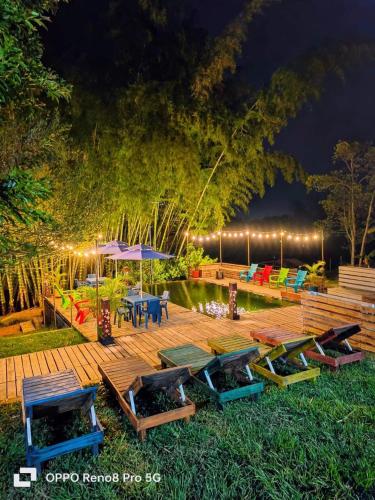 Κήπος έξω από το Finca Hotel Casalegre, habitacion privada