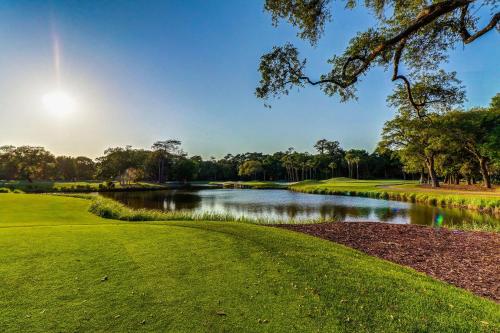 a view of a pond on a golf course at Mariner's Watch 4288 in Kiawah Island