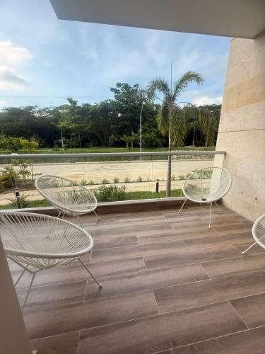 Μπαλκόνι ή βεράντα στο Lindo apartamento bahia