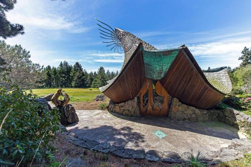 a building with a boat on top of it at Architectural Treasure - Private Hot Tub in Sea Ranch