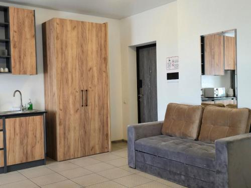 Kuchyň nebo kuchyňský kout v ubytování TREND HOUSE Apartments