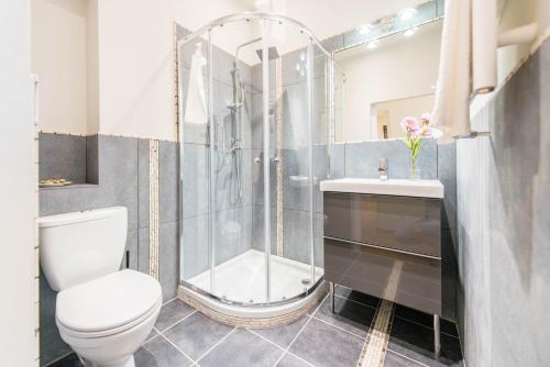 A bathroom at API Flat