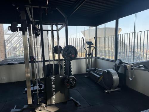 Fitness centrum a/nebo fitness zařízení v ubytování Hotel & Residence Alphaville
