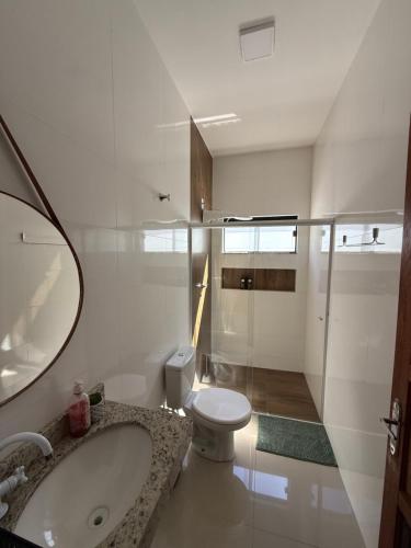 Koupelna v ubytování Casa luxo 2 quartos e 2 banheiros