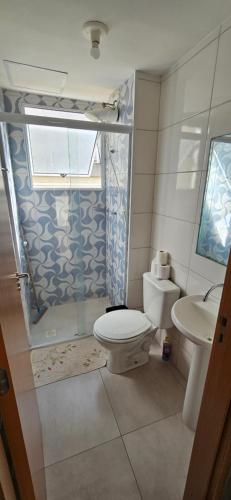 Bilik mandi di Apartamento Aconchegante em Botucatu