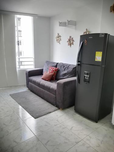 Ruang duduk di Beautiful apartment with rooftop