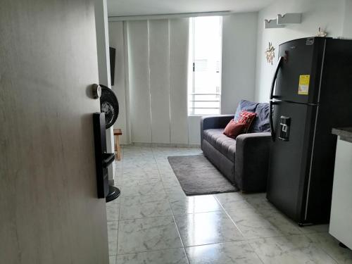 Ruang duduk di Beautiful apartment with rooftop