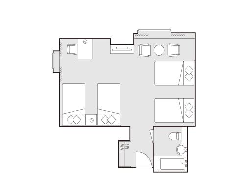 a floor plan of a house at Nagoya Kanko Hotel in Nagoya