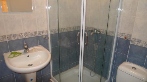Koupelna v ubytování Hotel Elitza