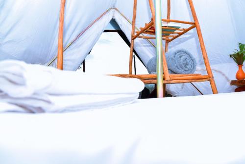 a room with a ladder and a tent at Ella Soul Nest Glamping Tent for Nature Lovers in Ella