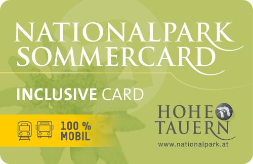a sign with the words national park commend an inclusive card at Gschlössl, Ferienhaus in Rauris